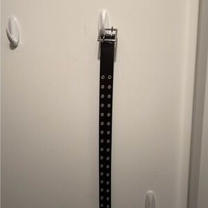 Urban Outfitters Black Belt with Silver Buckle